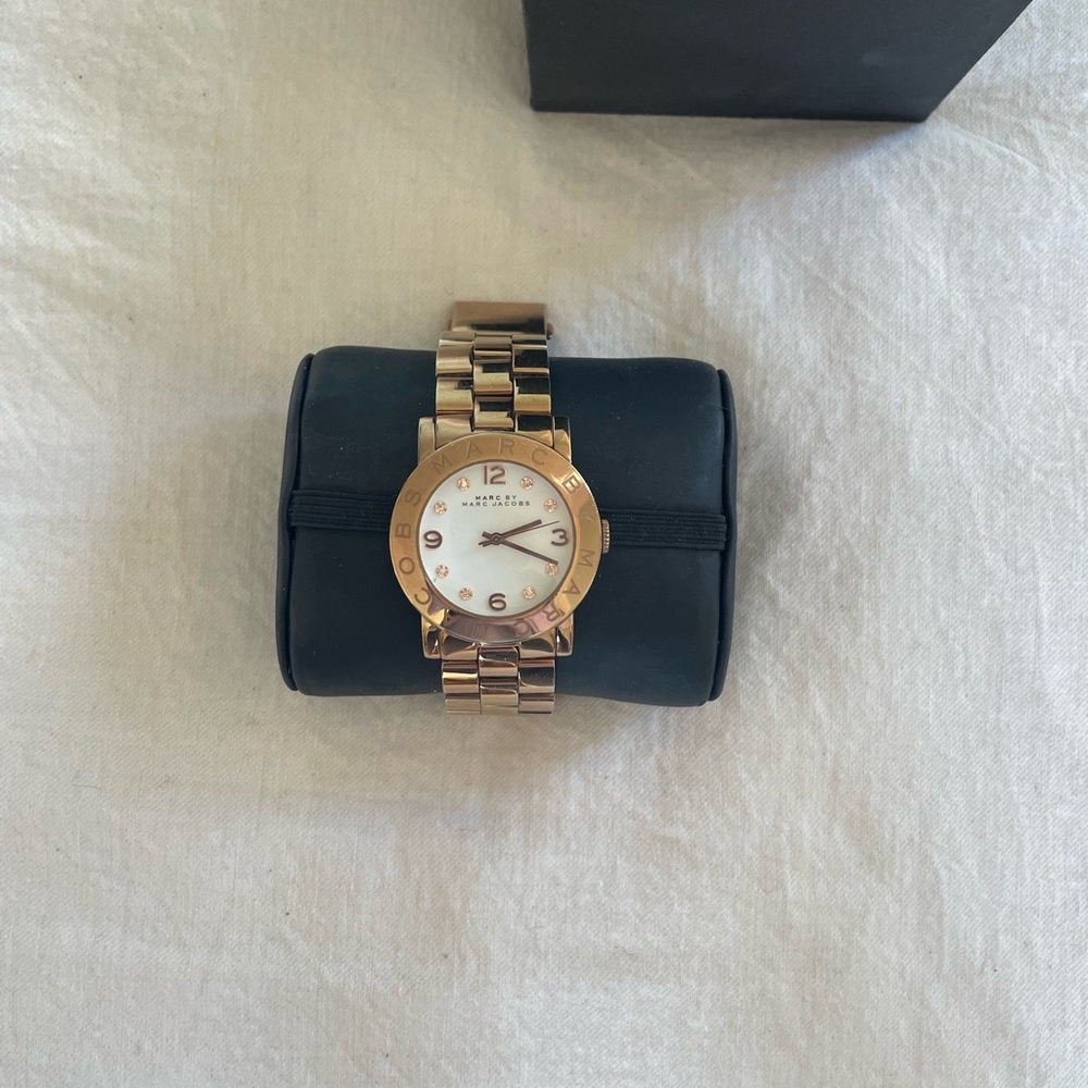Marc by Marc Jacobs Amy Rose Gold 36mm Watch with White Watch Face Crystals